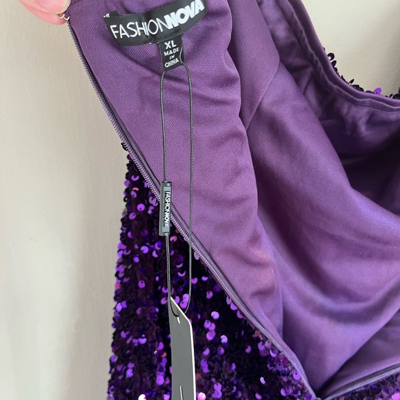 Fashion Nova Kara Sequin Mini Tube Dress sz XL - Picture 13 of 14